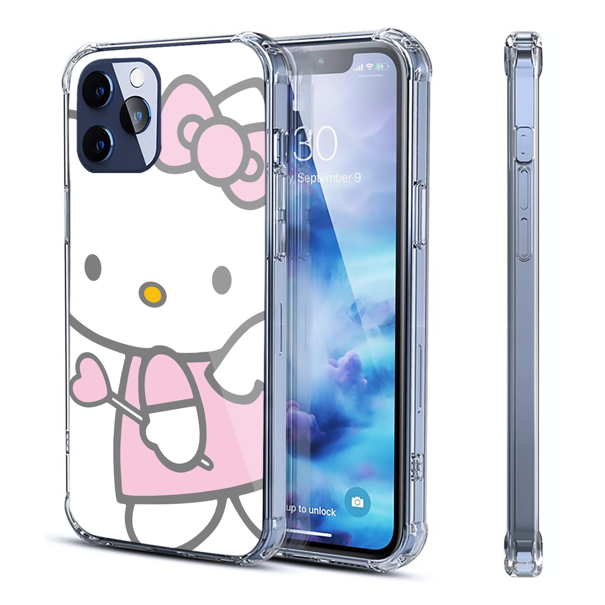 （画像用） Hello Kitty ハローキティ 【iPhone 12シリーズ対応】透明スマホケース（クリアソフトケース）